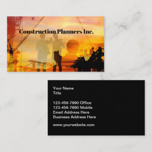 Construction Planning Service Business Cards