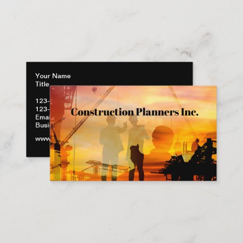 Construction Planning Service Business Cards