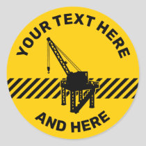 Construction Platform Classic Round Sticker