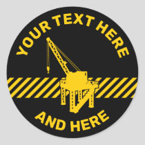 Construction Platform Classic Round Sticker