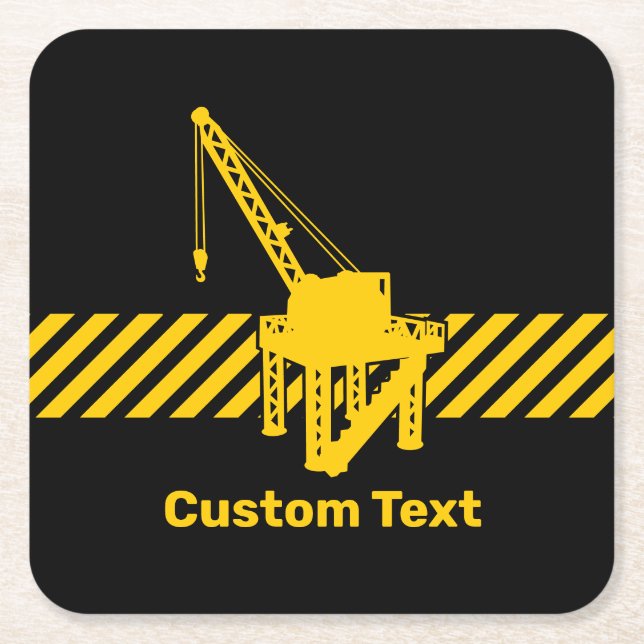 Construction Platform Square Paper Coaster (Front)