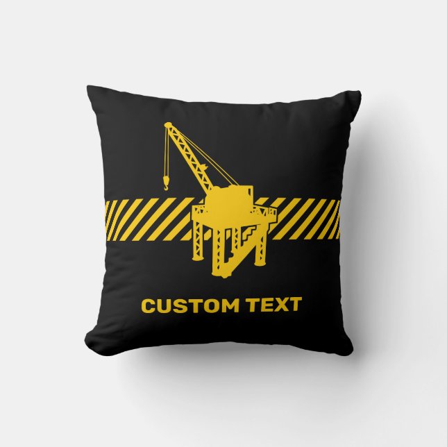 Construction Platform Throw Pillow (Front)