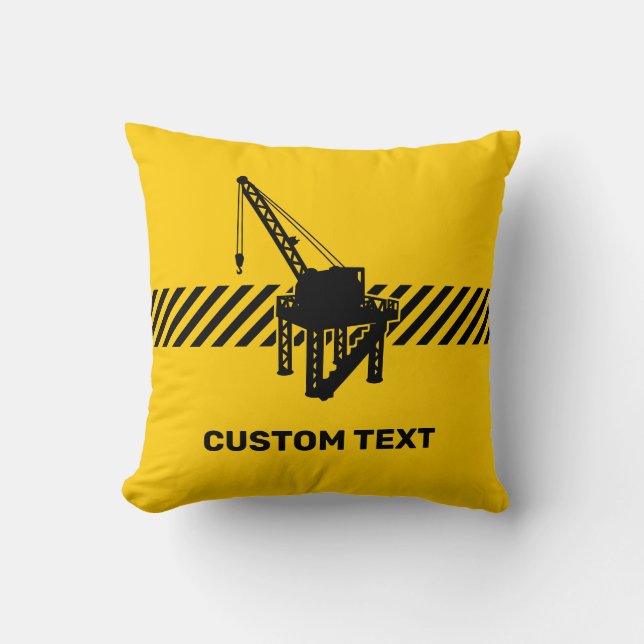 Construction Platform Throw Pillow (Front)
