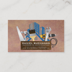 Construction Power Tools Home Renovations Business Card