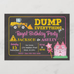 Construction & Princess Joint Birthday Invitation<br><div class="desc">All designs are © Happy Panda Print</div>