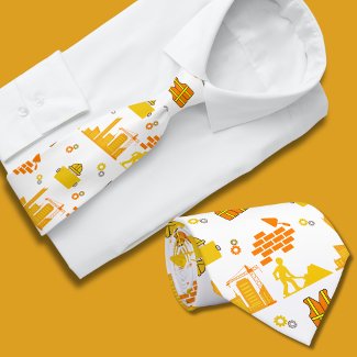 Construction Profession Civil Engineer Dad Tie