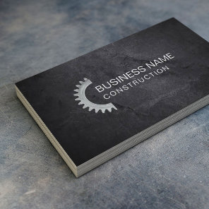 Construction Professional Black Stone Texture Business Card