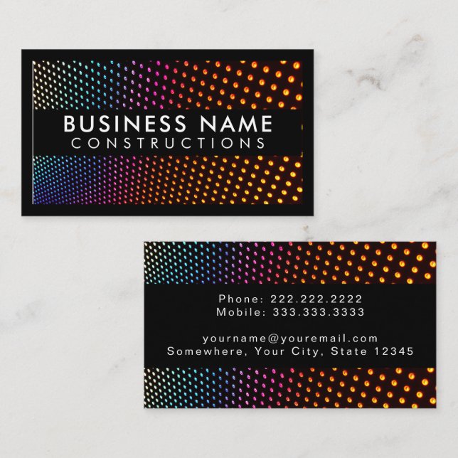 Construction Professional Metal Handyman Repair Business Card (Front/Back)