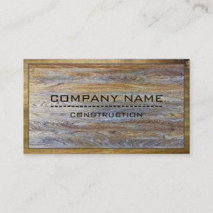 Construction Professional Modern Wood #7 Business Card