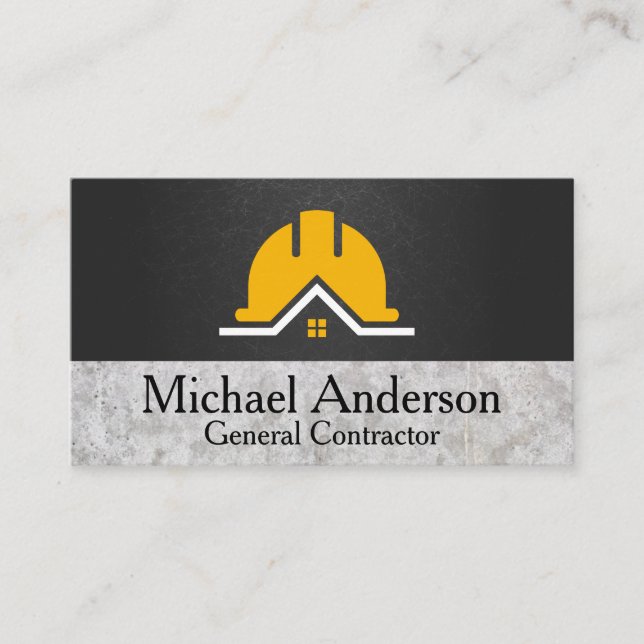 Construction Real Estate | General Contractor Business Card (Front)