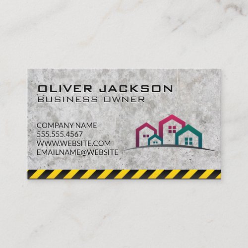 Construction  Real Estate Homes Business Card