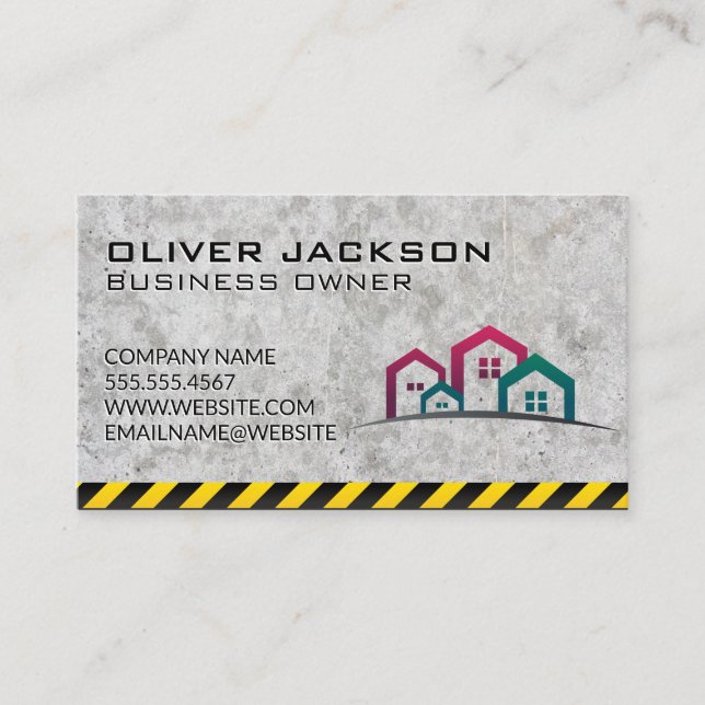 Construction | Real Estate Homes Business Card (Front)