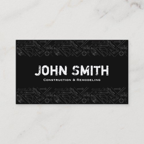 Construction  Remodeling bold type Business Card