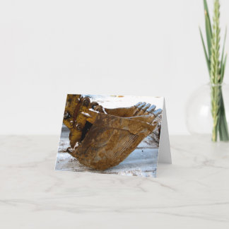 Construction remodeling excavating thank you card