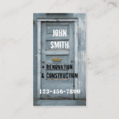 Construction Renovation Carpenter Business Card (Front)