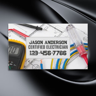 Construction Repair Contractor Tools Electrician  Business Card