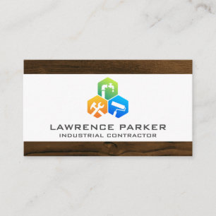 Construction Repair Icons   Wood Trim Business Card