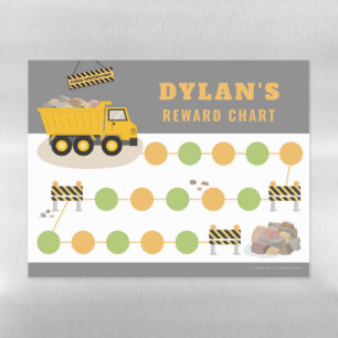 Construction Reward Chart Dry Erase Magnetic Sheet