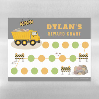 Construction Reward Chart Dry Erase Magnetic Sheet