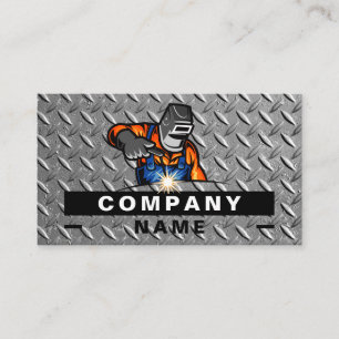 Construction Rusty Metal Plate Professional Business Card