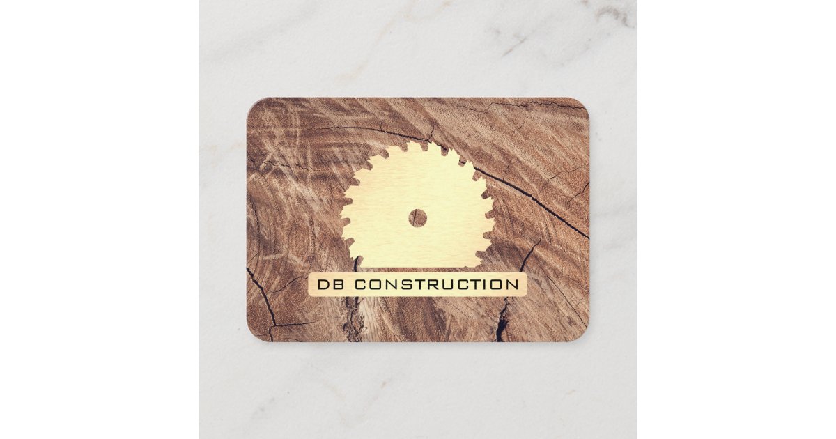 Construction / Saw and Wood Business Card | Zazzle