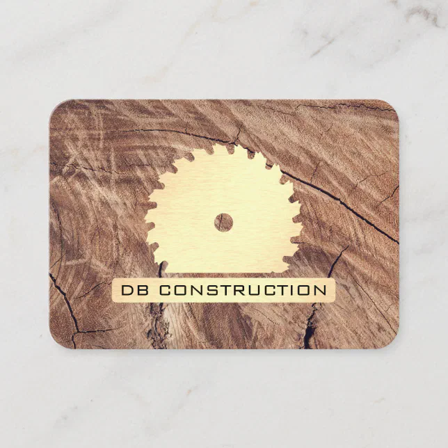 Construction / Saw and Wood Business Card | Zazzle