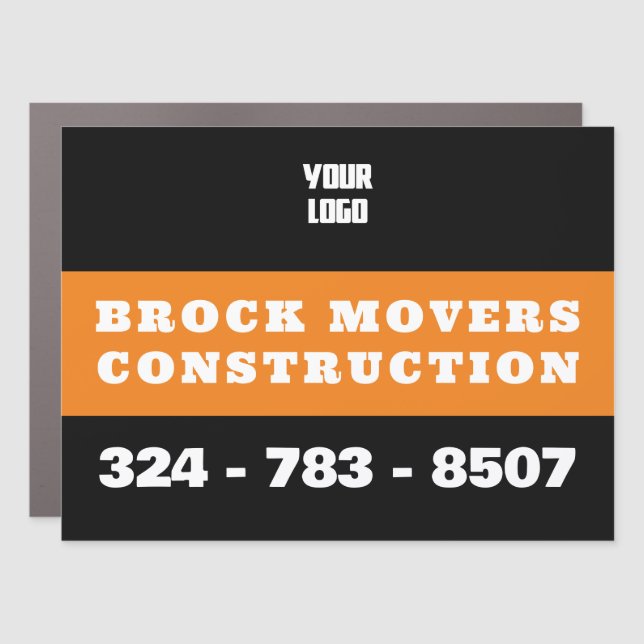 Construction Service Business Car Magnet (Front)