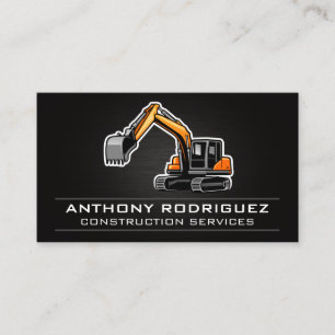 Construction Services Heavy Machinery Operator Business Card