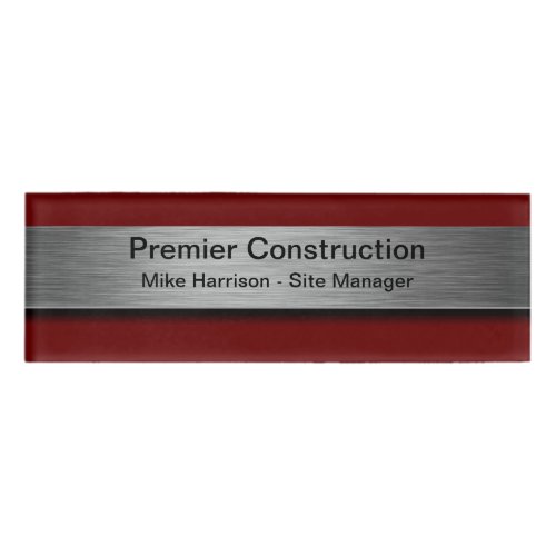 Construction Services Staff Name Tags