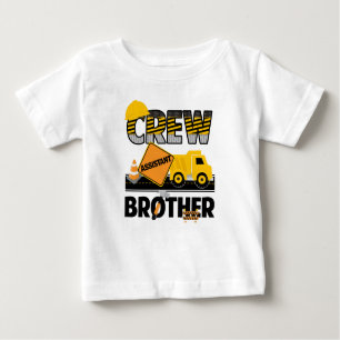 Construction Sibling Shirt, Dump Truck Birthday Baby T-Shirt