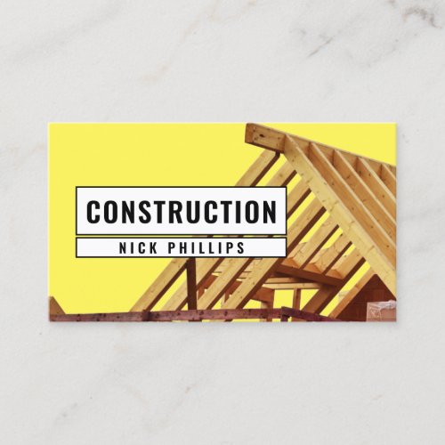 Construction sight inspired business card