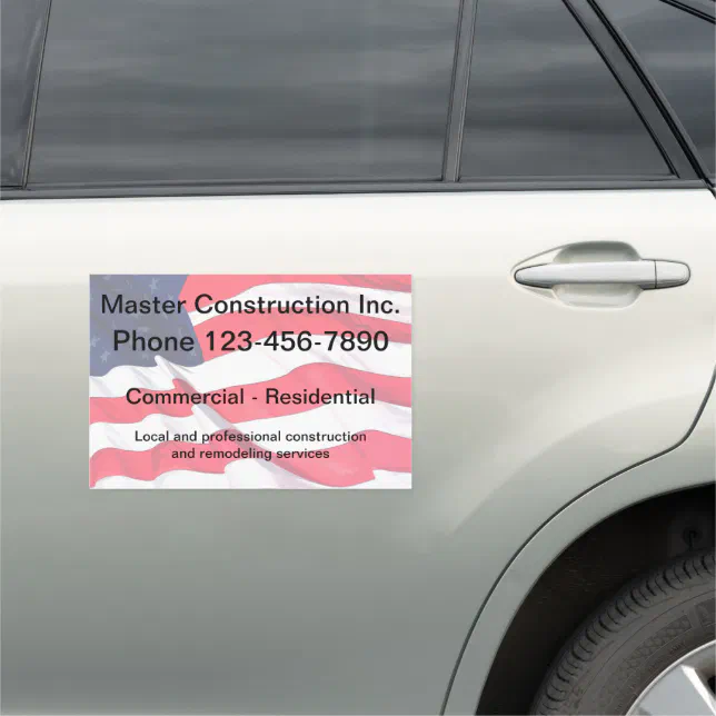 Construction Simple Americana Theme Car Magnet | Zazzle