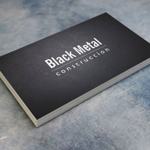Dark Leather Texture Constructions Business Card