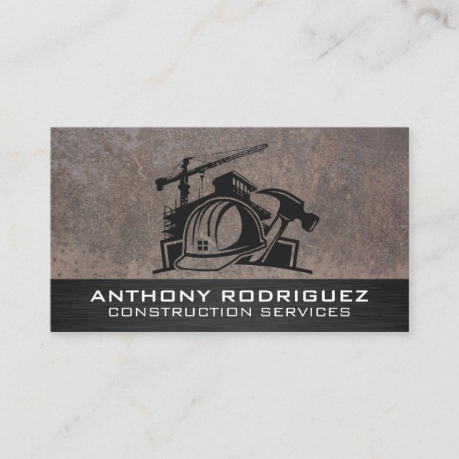 Construction Site | Blue Collar Skilled Workers Business Card (Front)