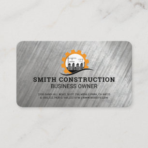 Construction Site Build General Contractor Business Card