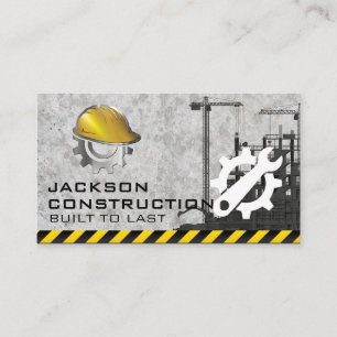 Construction Site Build Work in Progress Business Card