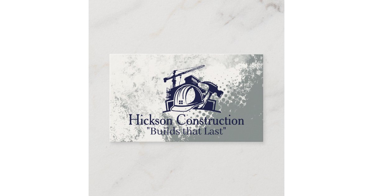 Construction site | Builders Hat | Contractor Business Card | Zazzle