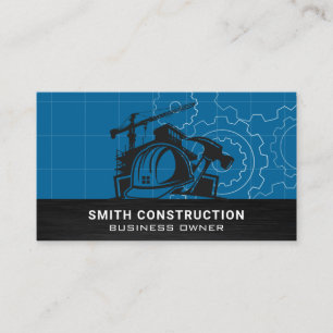 Construction Site Commercial Real Estate Business Card