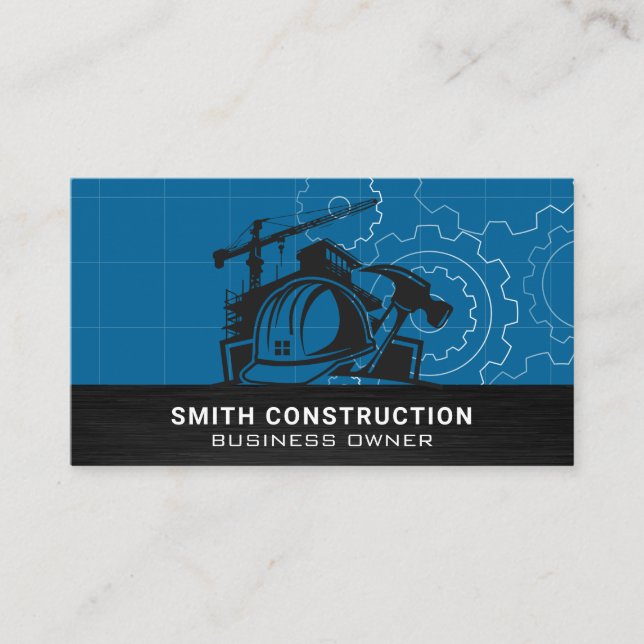 Construction Site | Commercial Real Estate Business Card (Front)