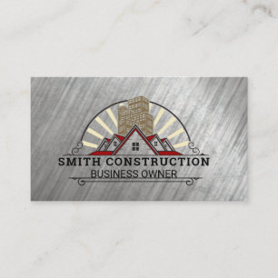 Construction Site Commercial Residential Business Card