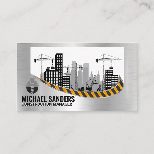 Construction Site  Engineer  Real Estate Business Card