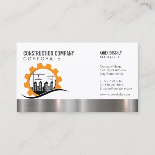 Construction Site | General Contractor Builder Business Card