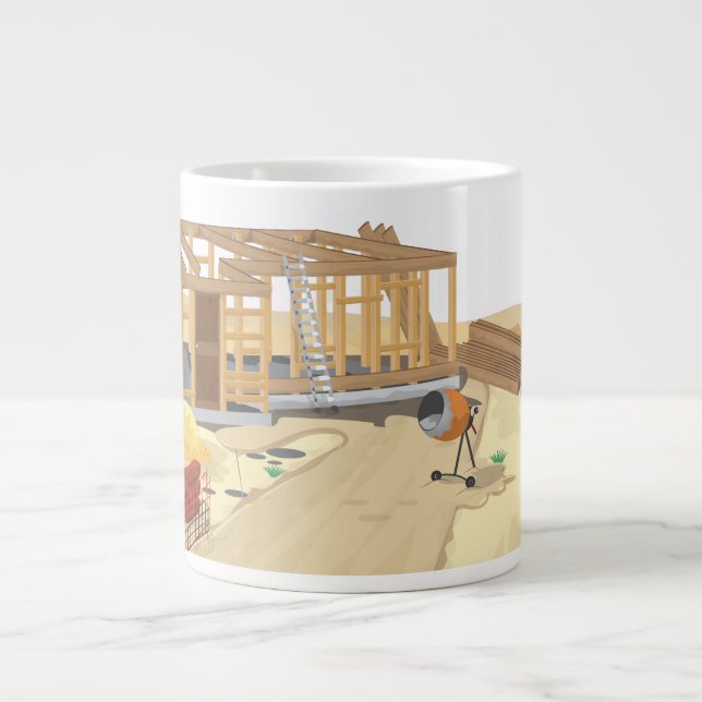 Construction Site Giant Coffee Mug (Front)