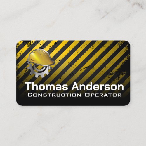 Construction Site | Hardhat | Blue Collar Work Business Card