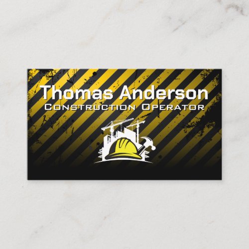 Construction Site | Hardhat | Builder Business Card