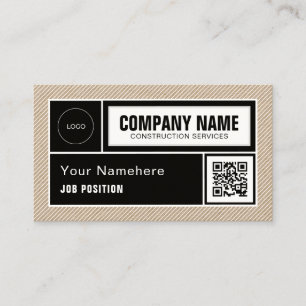 Construction site inspired geometric  business car card