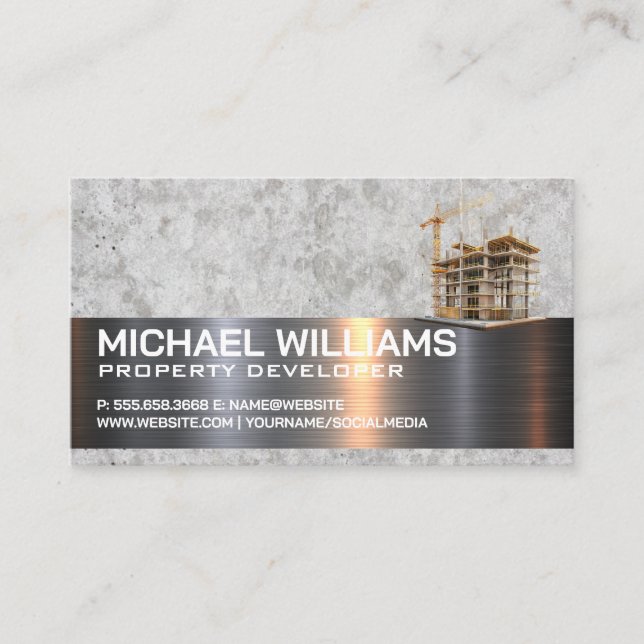 Construction Site | Property Developer Business Card (Front)