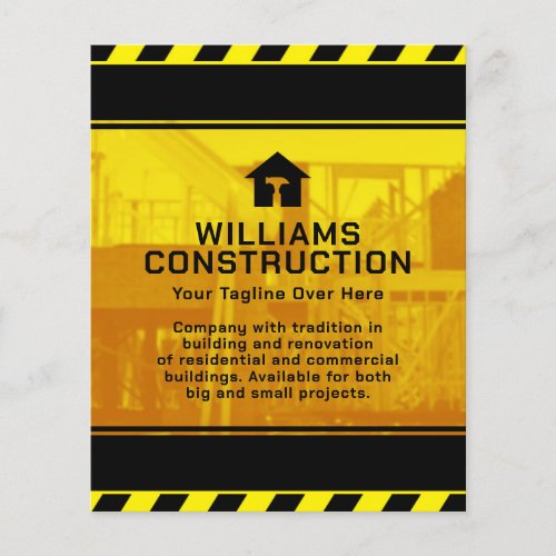 Construction site tape with logo flyer