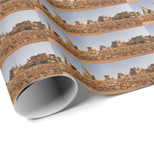 Construction Site Tractors Wrapping Paper