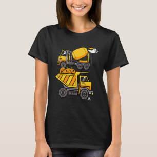 Construction Site Vehicle Halloween Spooky Pumpkin T-Shirt